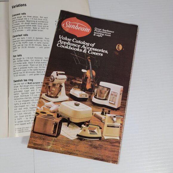 Vintage 1980 Sunbeam Vista Food Processor Instruction Manual Cookbook Recipes - Picture 5 of 7